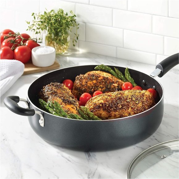 5 Quart Nonstick Saute Pan with Glass Lid - Picture 2 of 7